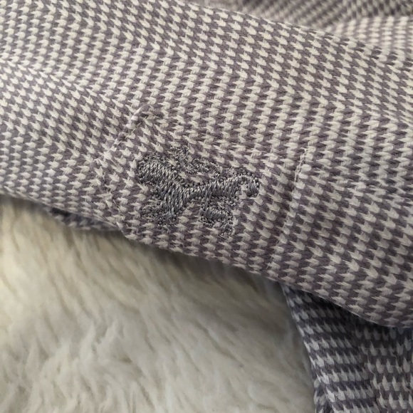 Bugatchi Long Sleeve Button down dress shirt gray houndstooth size 16 40 - Picture 2 of 6